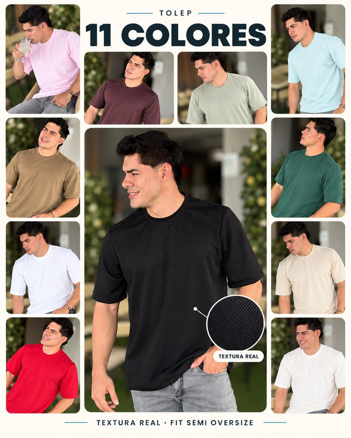 Camiseta Texturizada TOLEP | 11 Colores